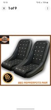 Pair Classic Retro BB2 Racing Clubman Pepper Pot Bucket Sports Seats UNIVERSAL