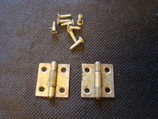 2 x Salvaged Vintage Steel Cupboard Cabinet Door Box Hinges 25mm
