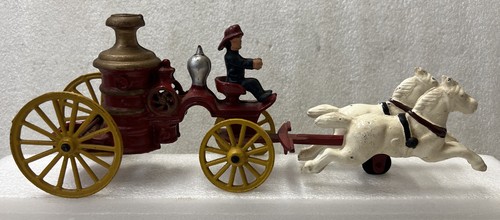Antique cast iron horse drawn - antique,,