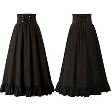 Women’s Gothic High Waist Corset Skirt – Steampunk/Victorian Style Various Sizes