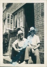 2 men Sat in Sun Vintage