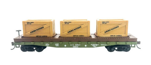 Army flat car with crates - car,