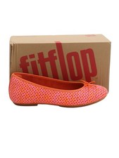 FitFlop Women's Flat Shoes UK 6.5 Orange 100% Other Ballet