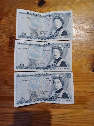 Old bank england 5 pound - old, of