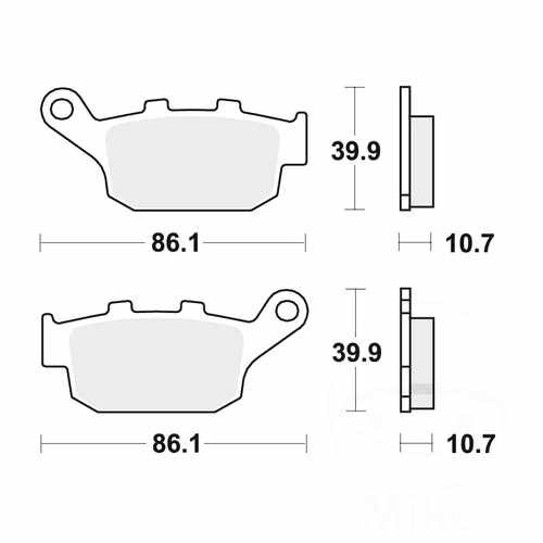 Trw brake pads sintered - brake,