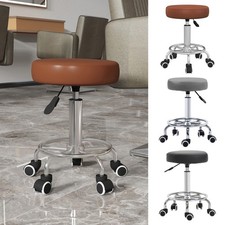 Round PU Leather Salon Working