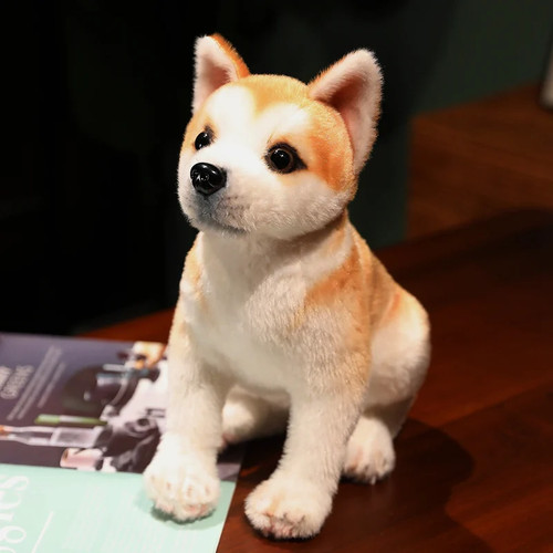 Lifelike akita dog plush - plush, toy