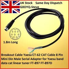 8 Pin Mini DIN Plug Breakout Cable Yaesu Kenwood  CT-62 1.8m long