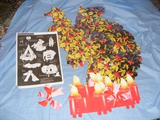 Vintage Old Cardboard Christmas Card Garland Card Holder Unusual