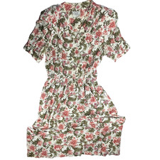 Vintage 80s Floral Puff Sleeve