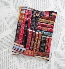 Handmade Book Sleeve Cover Padded Kindle Tablet Fabric Pouch Library Books