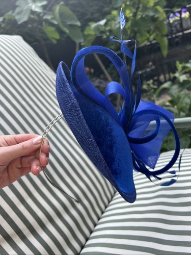 Royal blue fascinator - royal,