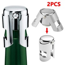 2x Champagne Stopper Stainless