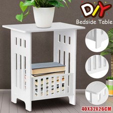 White Small Bedside Table Side