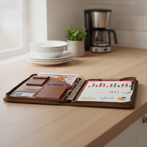 Zippered portfolio organizer - zippered,