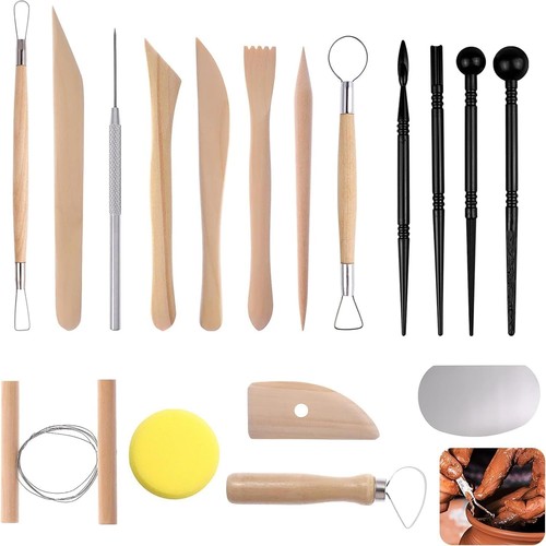 17pc clay sculpting tools set - clay,