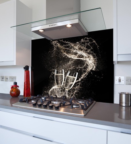 Printed glass kitchen - printed,