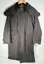 Walker And Hawked Wax Coat Mens XS Brown Stockman Style Hooded Made In England