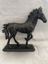 Vintage Spelter Black Horse