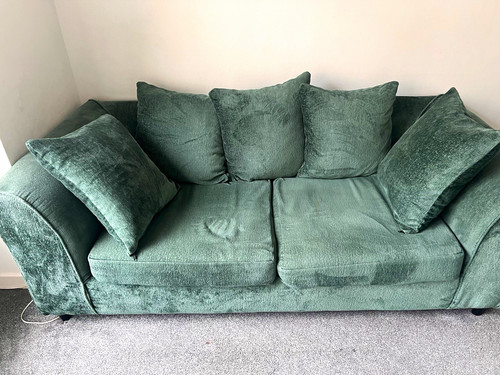 Green solid seater - solid, 3