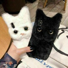 3D Plush Fluffy Cat Phone Case