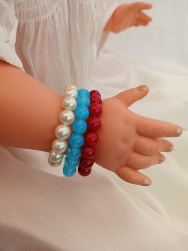 Doll bracelets 9cm pearl - bracelets, 3-9cm