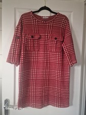 Zara Red Plaid Tweed Dress
