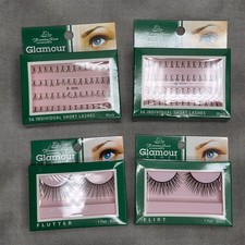 FantaSea Glamour LASHES Lot of 4 Boxes: Flutter, Flirt, 2 Boxes 8mm Clusters