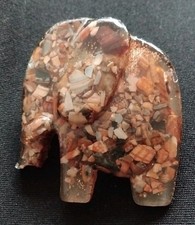 Hand Made Elephant Resin Brooch.