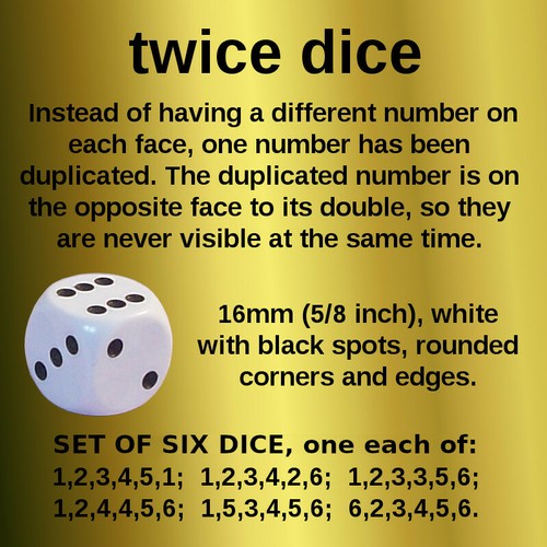 Set six trick dice - of,