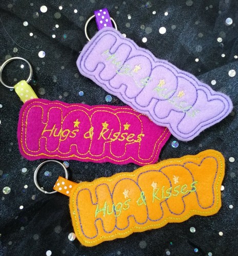 Hugs kisses keyring - hugs, &