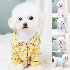 Small Dog Pajamas Soft Cotton Pyjamas Cat Puppy Pet Clothes Dressing Gown Shirt