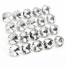 Diamante Buttons Crystal Glass