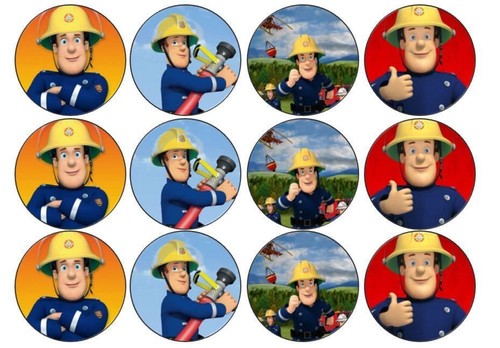 Fireman sam edible wafer cup - fireman,