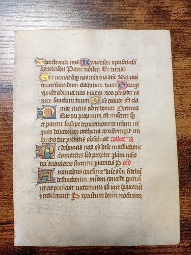 Book hours vellum - of,