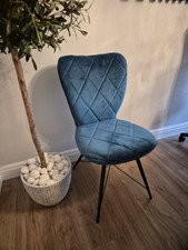 Dwell Teal Velvet Dining Chairs 