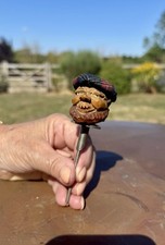 Vintage Hand Character Bottle Pourer Stopper – Tartan Cap – Whisky Barware