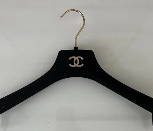 Chanel black velvet plastic - black,