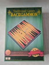 Traditional Games Backgammon Board Game  Wooden Counters By HTI Group VGC