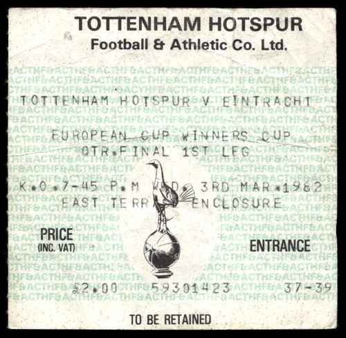 Ticket 1983 tottenham hotspur - 1983,