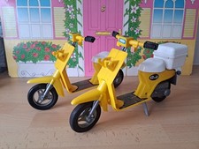 PEDIGREE VINTAGE SINDY YELLOW SCOOTER/MOPED x 2. GOOD CONDITION OR SPARE PARTS.