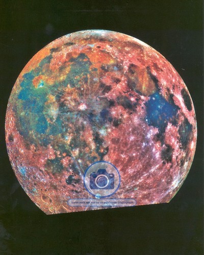 False color lunar surface mare - false,