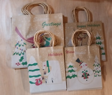 22 Pack Christmas Kraft Gift Bags - Paper Wrapping Bags