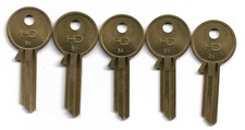 5 CYLINDER KEY BLANKS - TYPE 3A  (H10) -  SUITABLE YALE CYLINDER LOCKS 