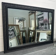 X LARGE Antique Black Mirror Ornate Decorative Wall Mirror - Premium Quality