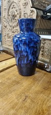 Vintage Mid Century West German Scheurich 523-18 Blue Drip Vase