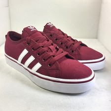 ADIDAS Nizza Low Womens Trainers Canvas Burgundy White UK4 (X367)
