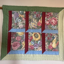 Vintage Handmade Patchwork Wall Hanging/Quilt Contrary Mary’s Garden Picture #M6