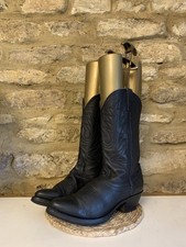 Vintage Durango Black Embroidered Leather Womens Cowboy Boots Size UK 4.5 US6.5M