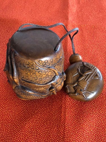 Inro makie netsuke - netsuke, ojime
